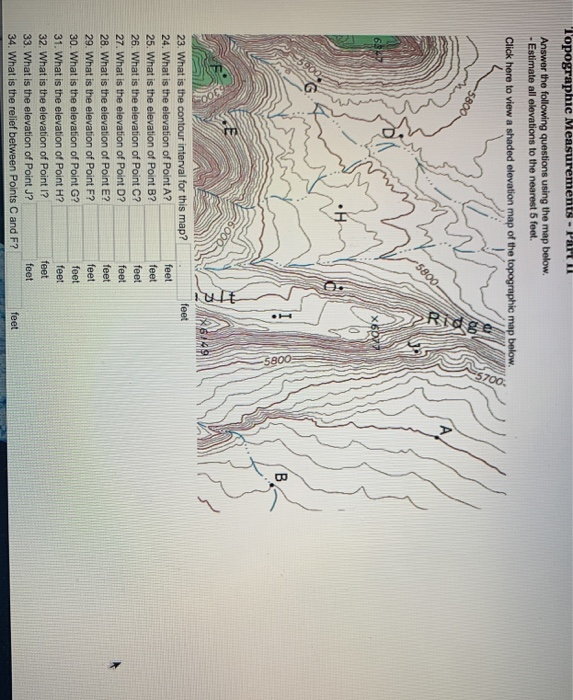 Solved Topographic Measurements Part II Answer The Chegg Com   Image 