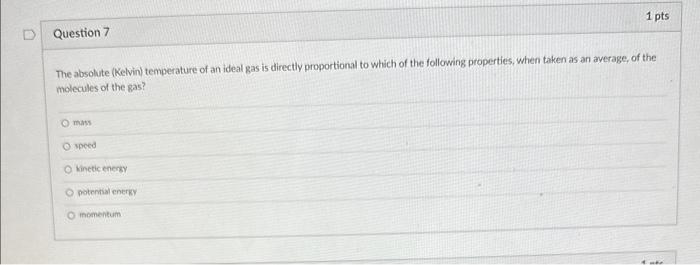 Solved The absolute (Kelvin) temperature of an ideal gas is | Chegg.com