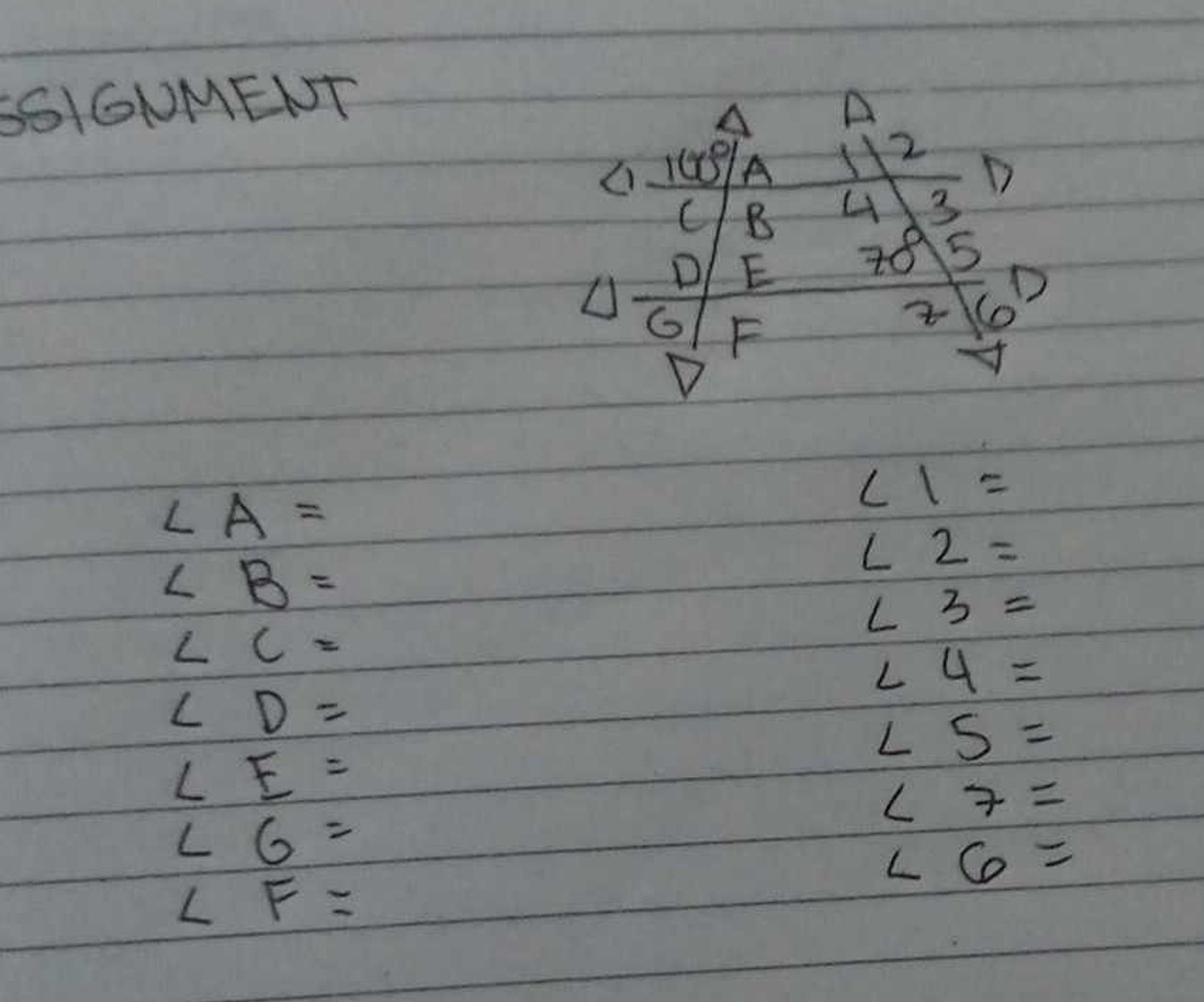 Solved SSIGNMENT??A=??B=??C=??D=??E=??G=??F=??1=??2=??3=??4= | Chegg.com