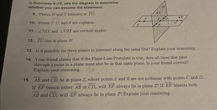 Solved In Exereises 8−12, Use The Diagram To Determine | Chegg.com