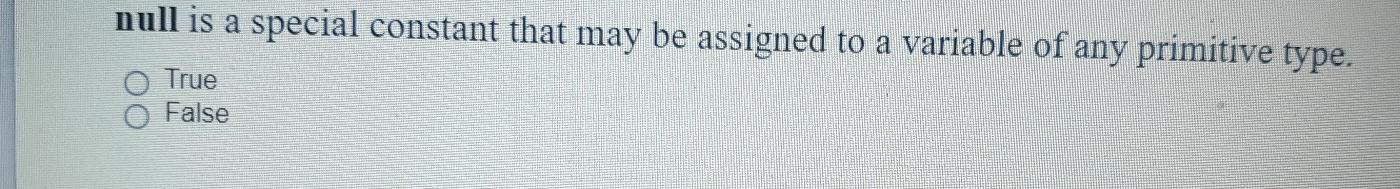 Solved null is a special constant that may be assigned to a | Chegg.com
