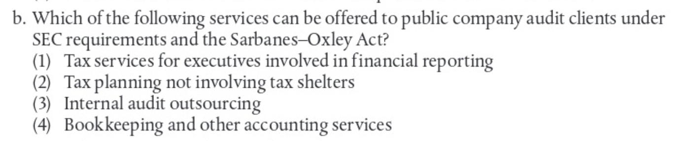 Solved b. ﻿Which of the following services can be offered to | Chegg.com