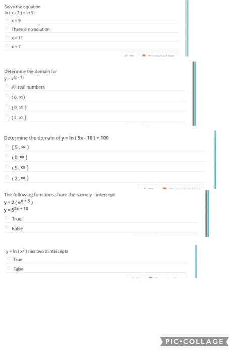 Solved Solve the equation In (X. 2)in 9 x9 There is no | Chegg.com