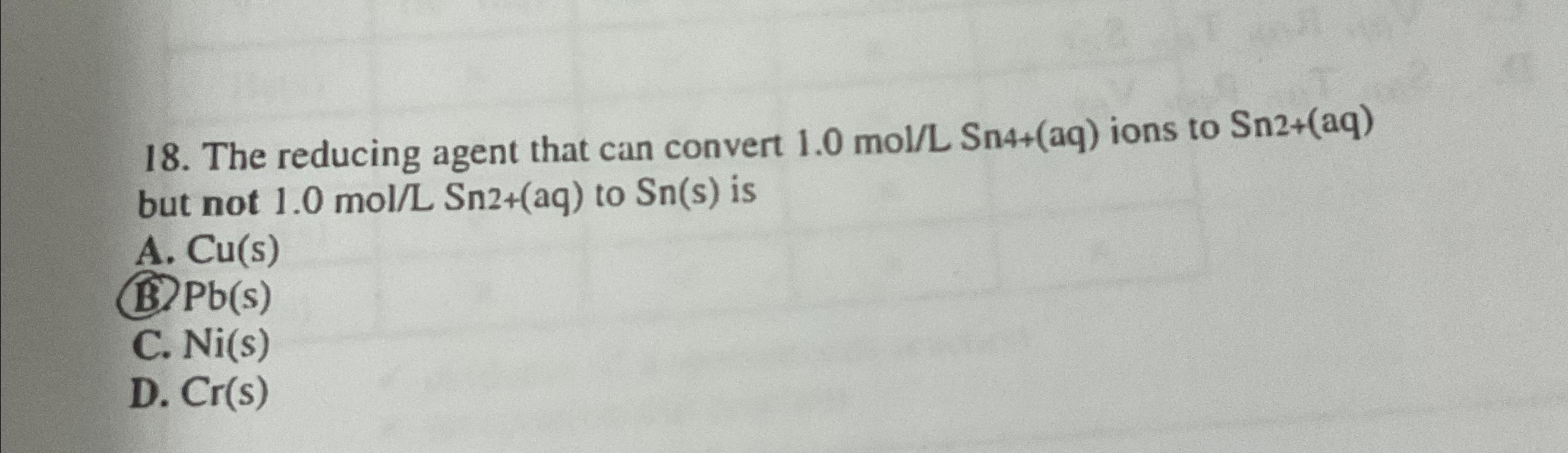 Solved This is Redox. The answer is B. ﻿I don't understand | Chegg.com