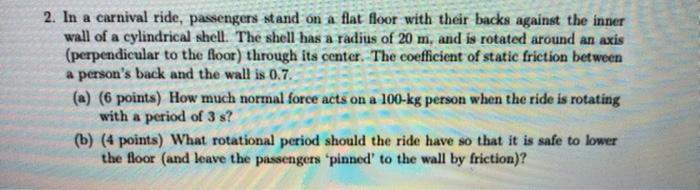 Solved Problem 4: Passengers in a carnival ride In the