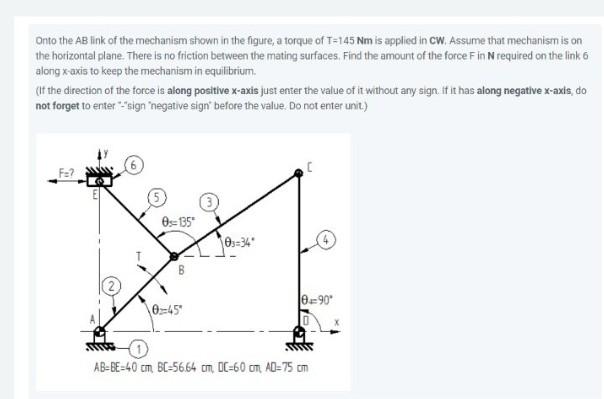 Solved Onto the AB link of the mechanism shown in the | Chegg.com