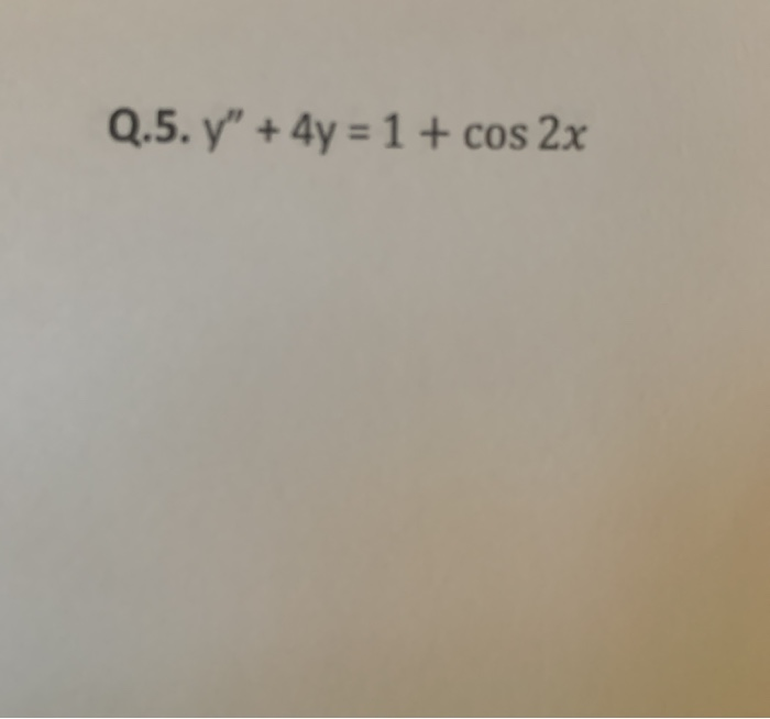 Y 4y 1 Cos2x