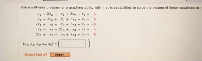 Solved Use a software program or a graphing utility with | Chegg.com