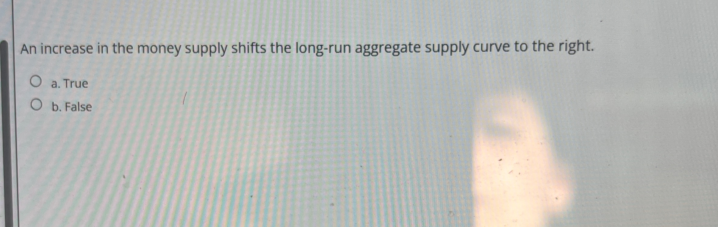 Solved An increase in the money supply shifts the long-run | Chegg.com