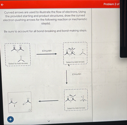 Solved Problem 2 ﻿ofCurved arrows are used to illustrate the | Chegg.com