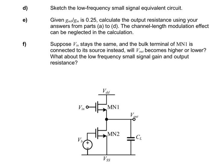 Solved The two N-channel MOSFETS in Figure A1 operate in | Chegg.com