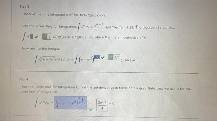 Solved Tutorial Exercise Find the indefinite integral and | Chegg.com