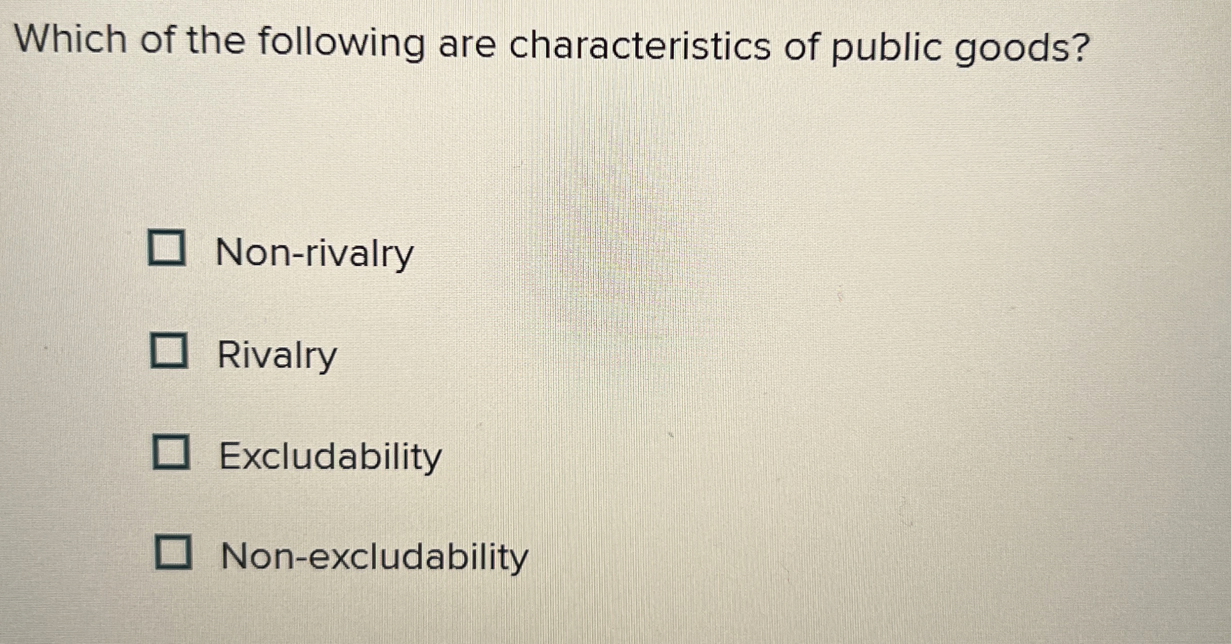 Solved Which of the following are characteristics of public | Chegg.com