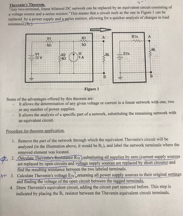 Solved Thevenin S Theorem Any Two Terminal Linear Bila Chegg Com