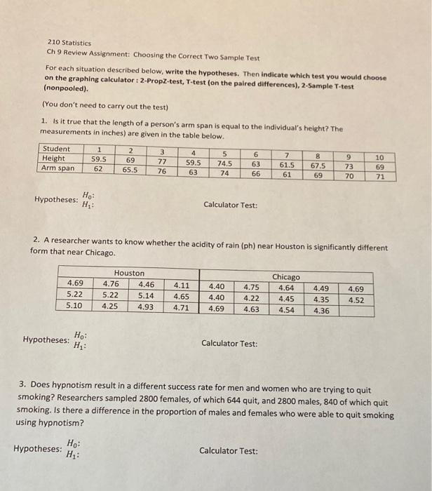 chapter 9 homework stats 210