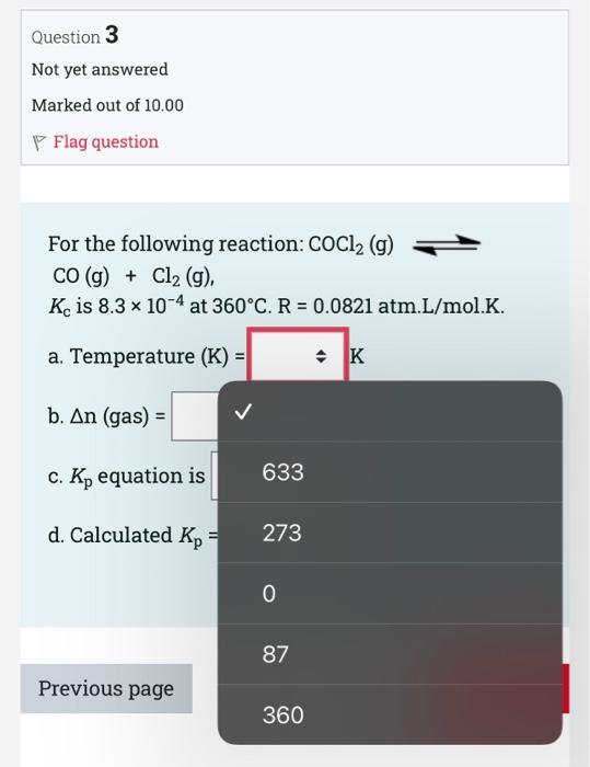 Solved Question 3 Not yet answered Marked out of 10.00 P | Chegg.com