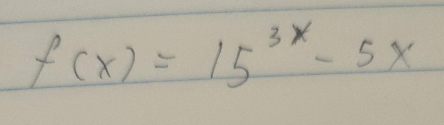 Solved f(x)=153x−5x | Chegg.com