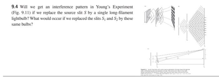 Solved 9.4 Will we get an interference pattern in Young's | Chegg.com