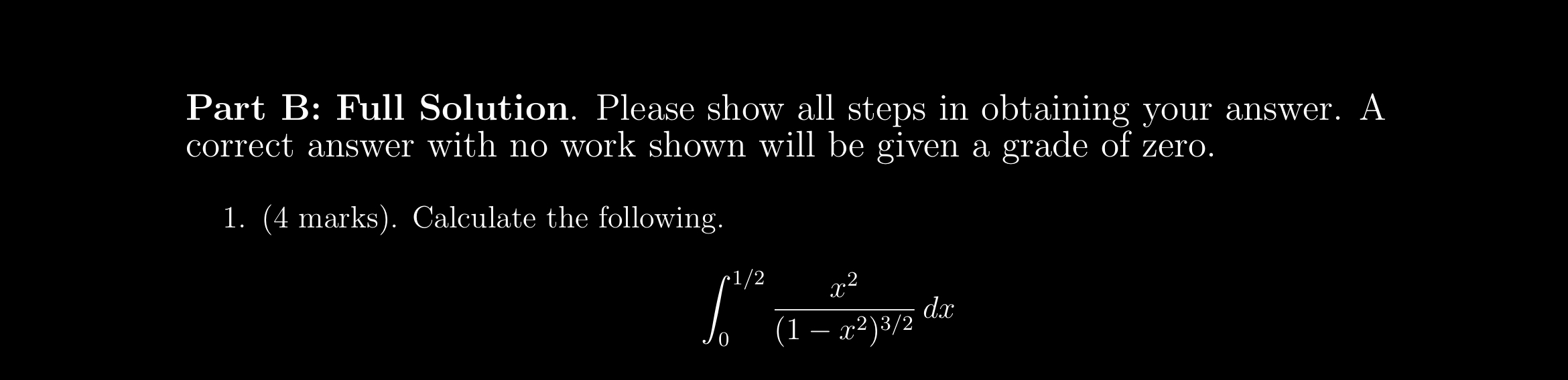 Solved Part B: Full Solution. Please show all steps in | Chegg.com