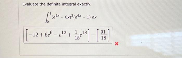 Solved Evaluate the definite integral exactly. | Chegg.com