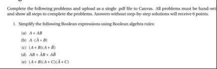 Solved Complete the following problems and upload as a | Chegg.com