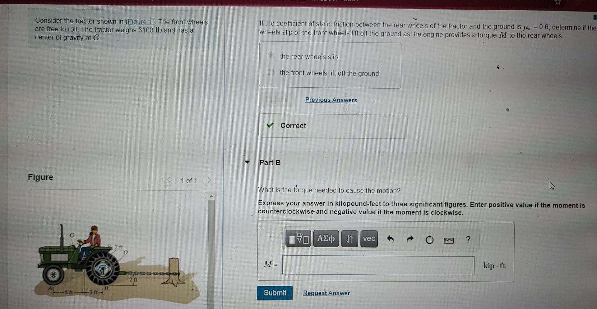 Solved Consider The Tractor Shown In (Figure 1). The Front | Chegg.com