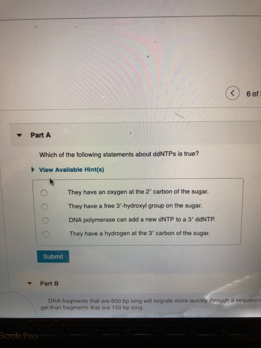 Solved 6 of Part A Which of the following statements about | Chegg.com