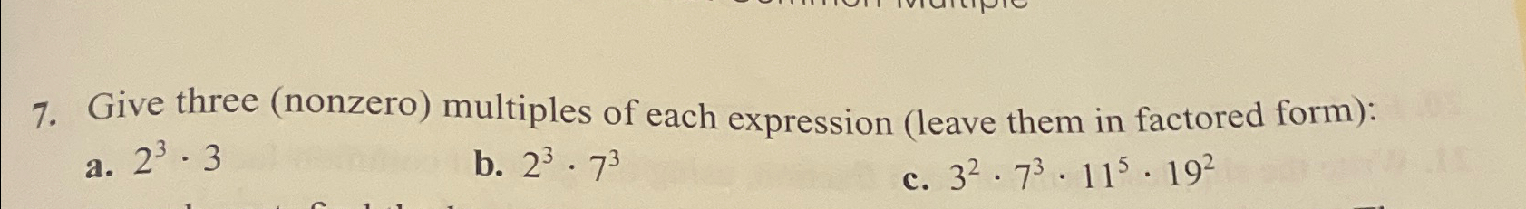 what are the first six nonzero multiples of 4