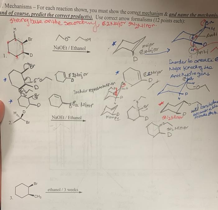 Solved Mechanisms - For each reaction shown, you must show | Chegg.com