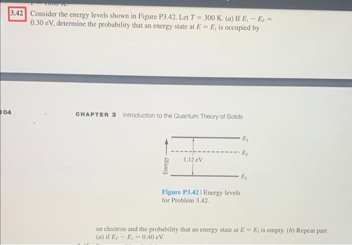 Solved 1100 3.42 Consider the energy levels shown in Figure | Chegg.com