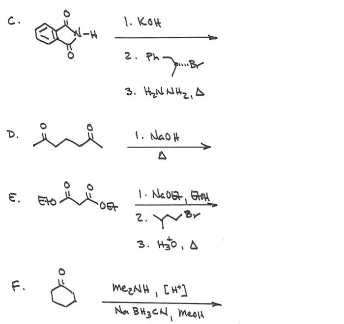 Solved c. 1. KOH 2. Ph- Pa...Br 3. \\\\( \\\\mathrm{H}_{2} | Chegg.com