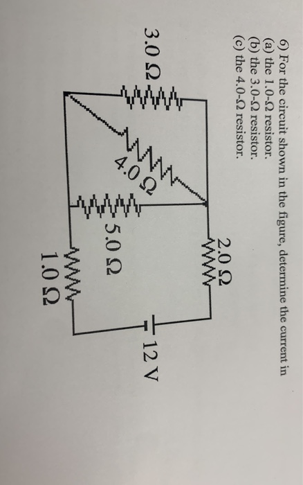 Solved 6) For the circuit shown in the figure, determine the | Chegg.com