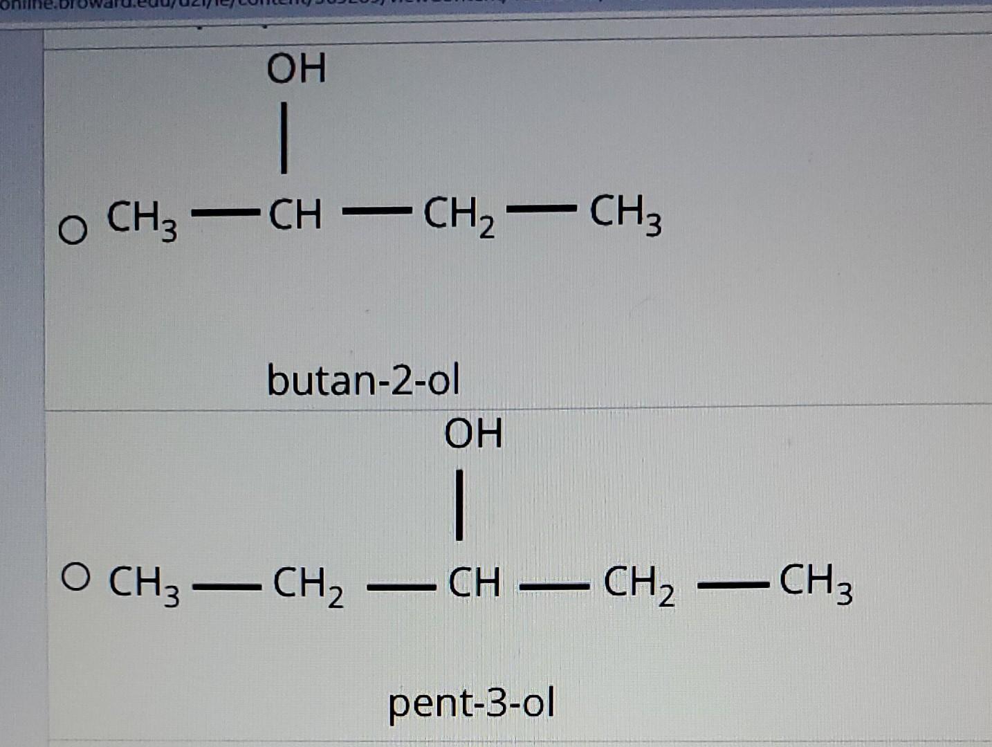 Solved Which of the following alcohol structures is not a | Chegg.com, image size:1434x1080