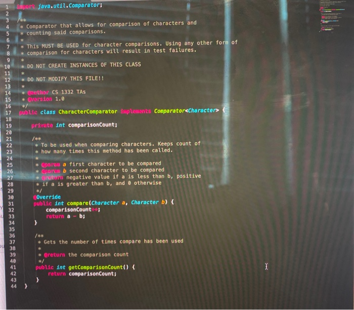 Code This Write This Function Comparator Class Chegg Com
