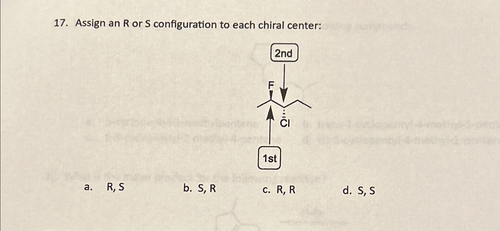Solved Assign an R ﻿or S ﻿configuration to each chiral | Chegg.com