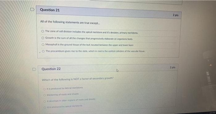 Solved Question 21 2 pts All of the following statements are | Chegg.com