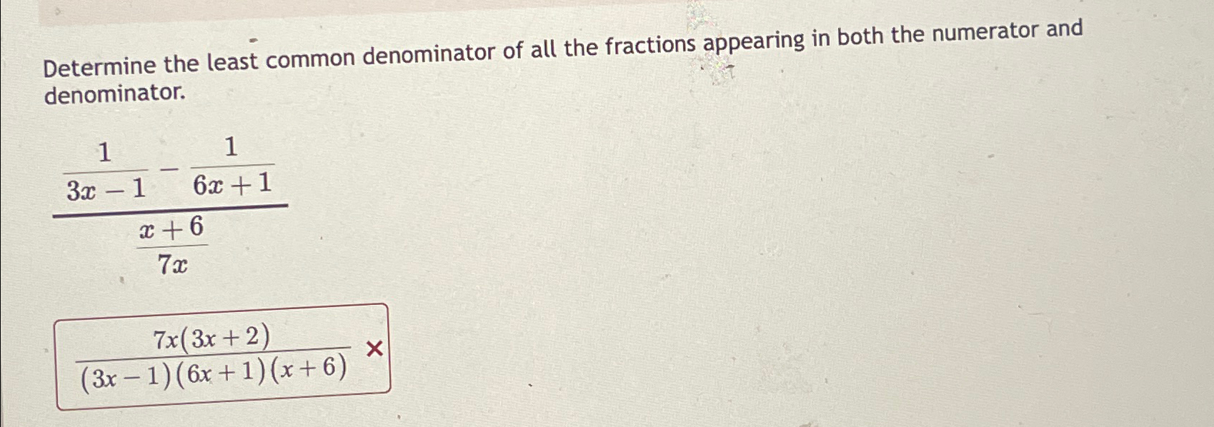 Solved Determine the least common denominator of all the | Chegg.com