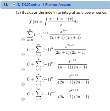 Solved Evaluate The Indefinite Integral As A Power Series Chegg Com