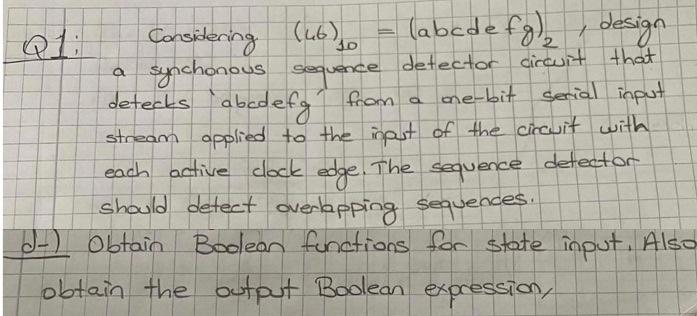 Solved 7 (a b c d e f g), design Considering (46) a | Chegg.com