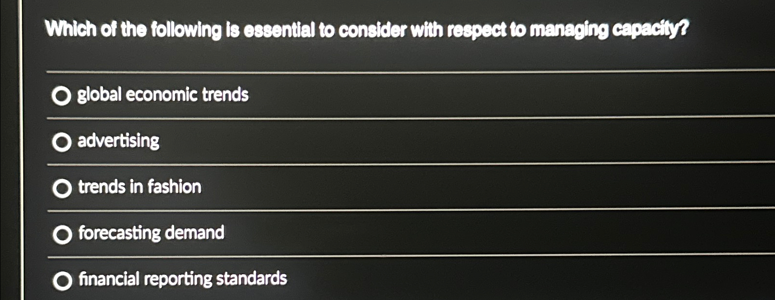 Solved Which of the following is essential to consider with | Chegg.com