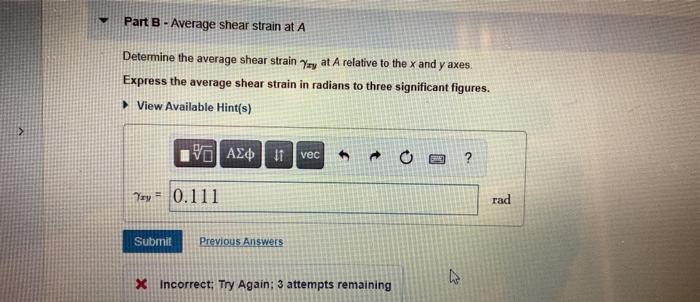 Solved To determine the average normal strain and average | Chegg.com