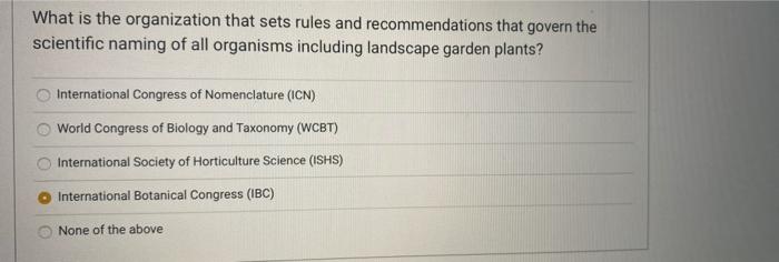 Solved What Is The Organization That Sets Rules And Chegg