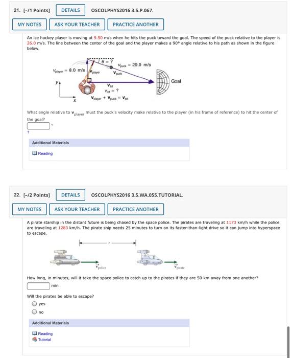 Solved 21 [ 1 Points Details Oscolphys2016 3 5 P 067 My