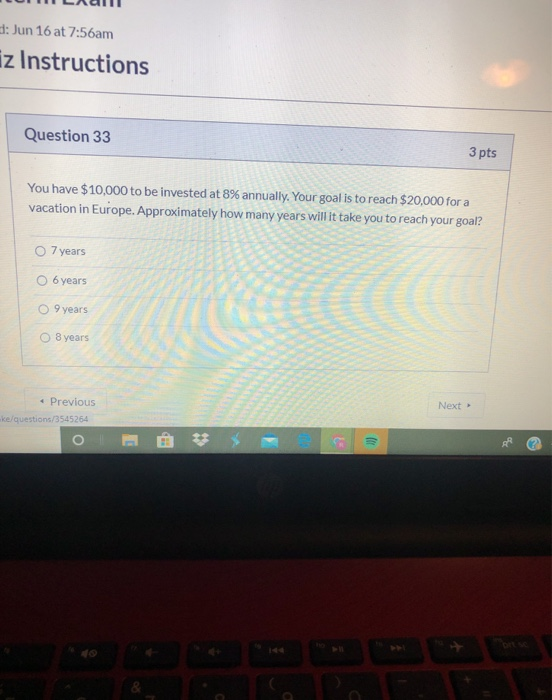 Solved 1: Jun 16 at 7:56am iz Instructions Question 33 3 pts | Chegg.com