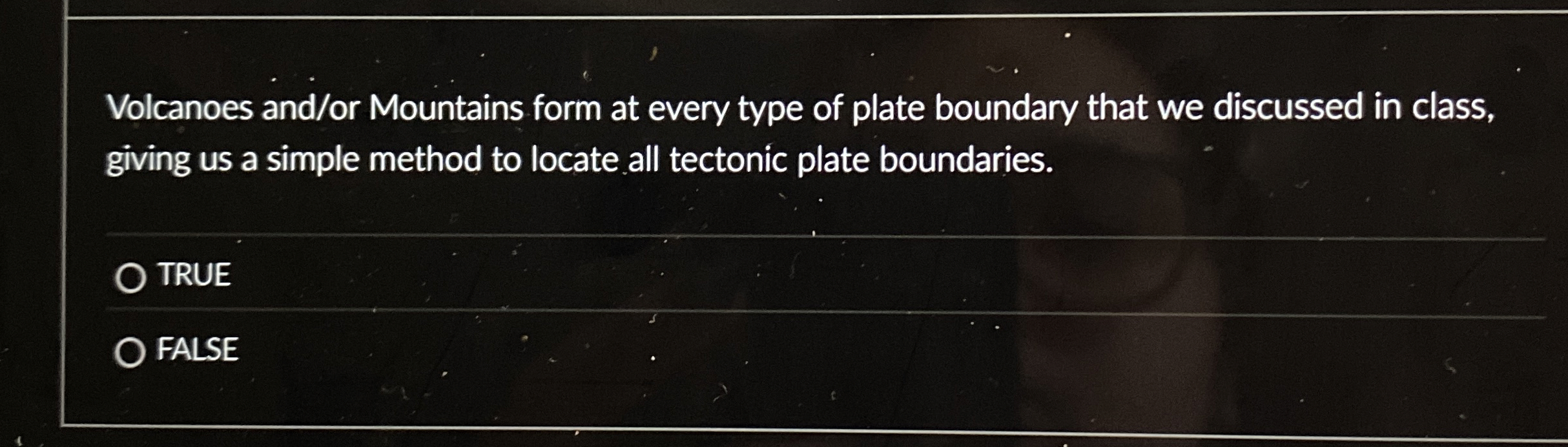 Solved Volcanoes and/or Mountains form at every type of
