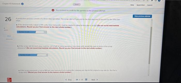 Solved You received no credit for this question in the | Chegg.com