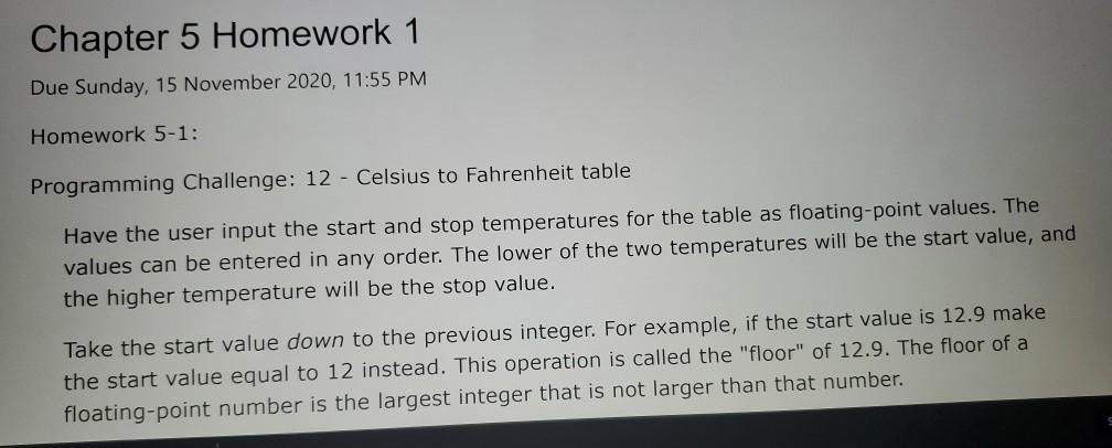 Solved Chapter 5 Homework 1 Due Sunday, 15 November 2020, | Chegg.com