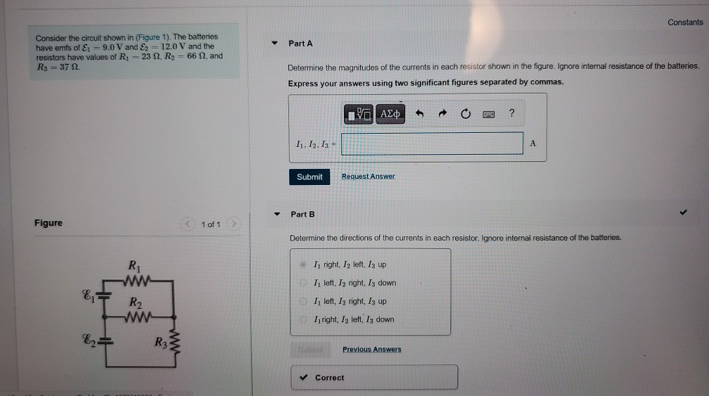 Solved Constants Part A Consider the circuit shown in | Chegg.com