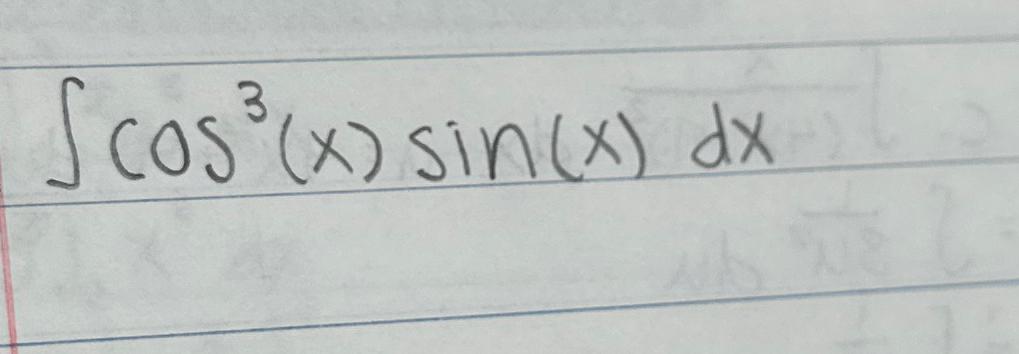 Solved ∫﻿﻿cos3xsinxdx