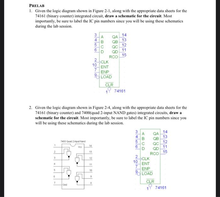 Solved Prelab 1. Given the logic diagram shown in Figure | Chegg.com